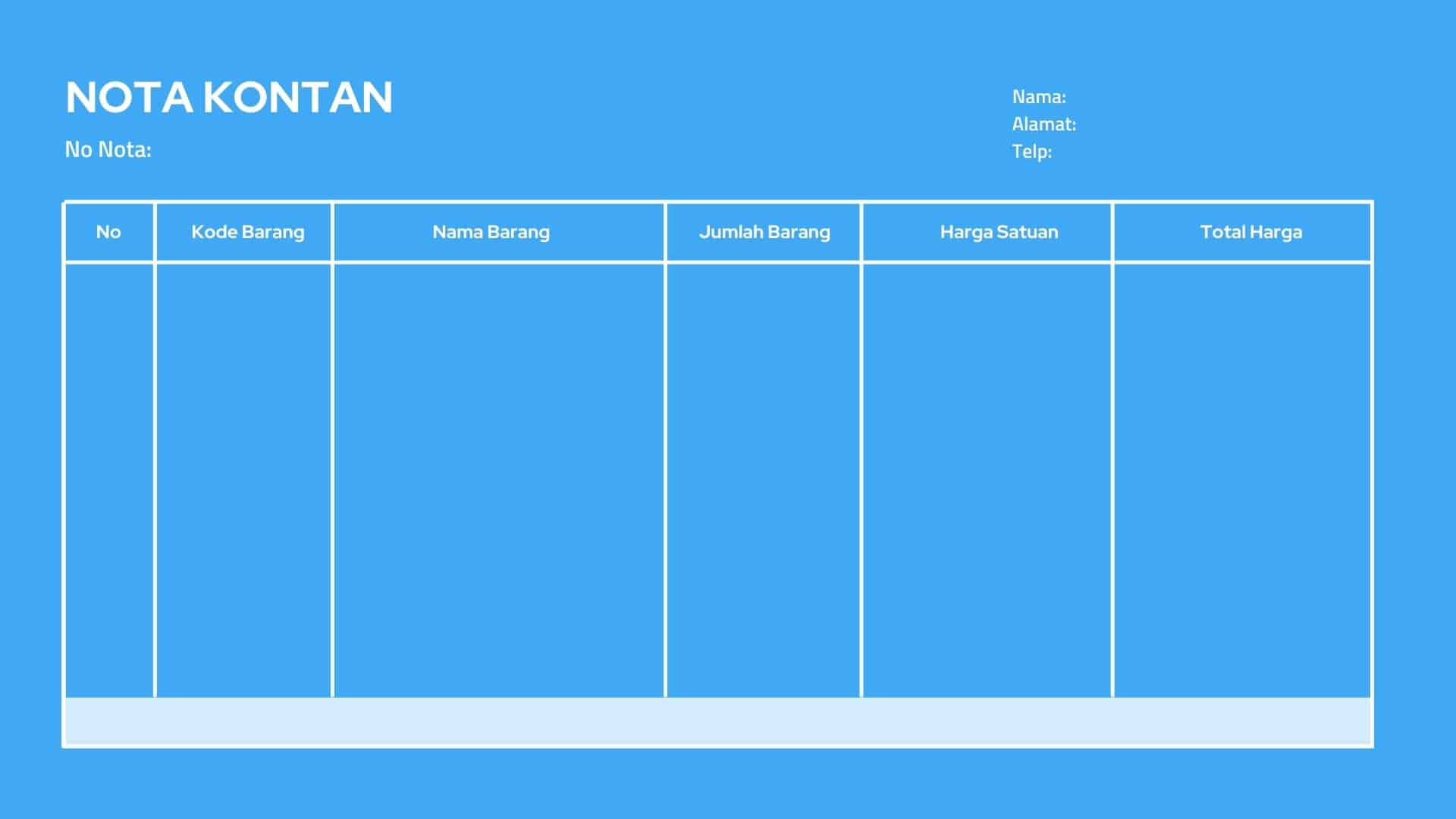 software nota kontan software nota kontan