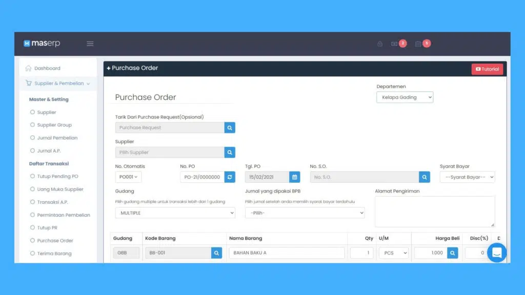 Software Purchase Order