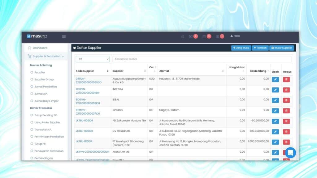 Software Supplier Management