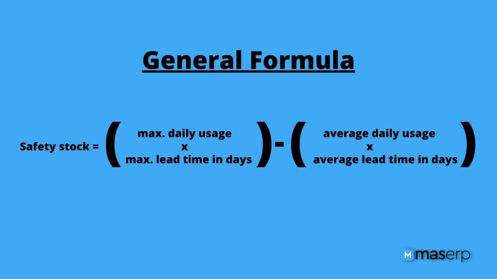 Cara Menghitung Safety stock general formula