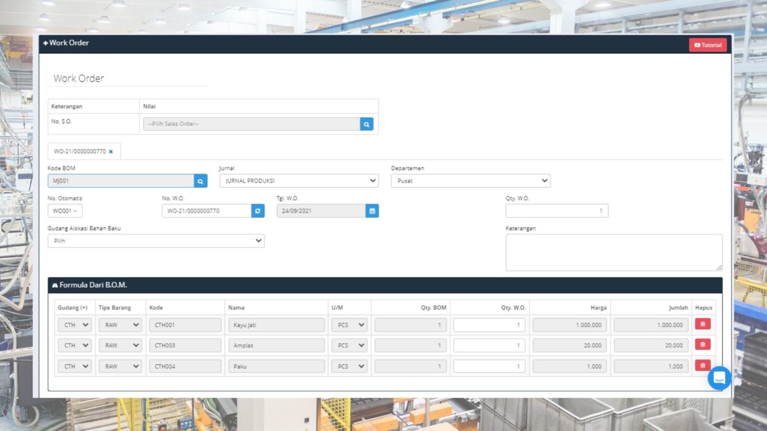 Cara Membuat Work Order dan Rekomendasi Softwarenya