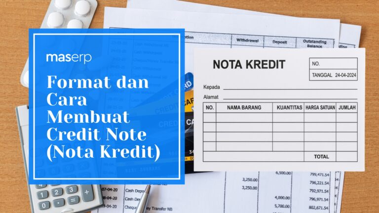 cara membuat credit note (nota kredit) adalah